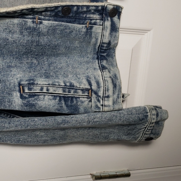 GAP Denim Jacket Contrasting Sherpa Spread Collar - Picture 3 of 14